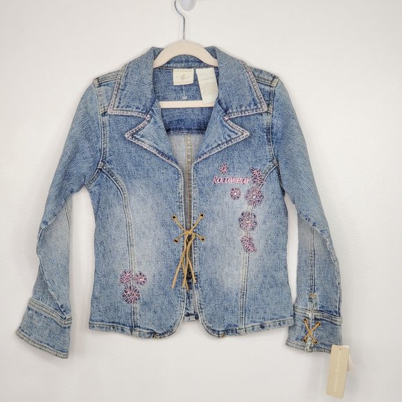 Rocawear Other - Rocawear Girls Embroidered Bling Jean Jacket, M